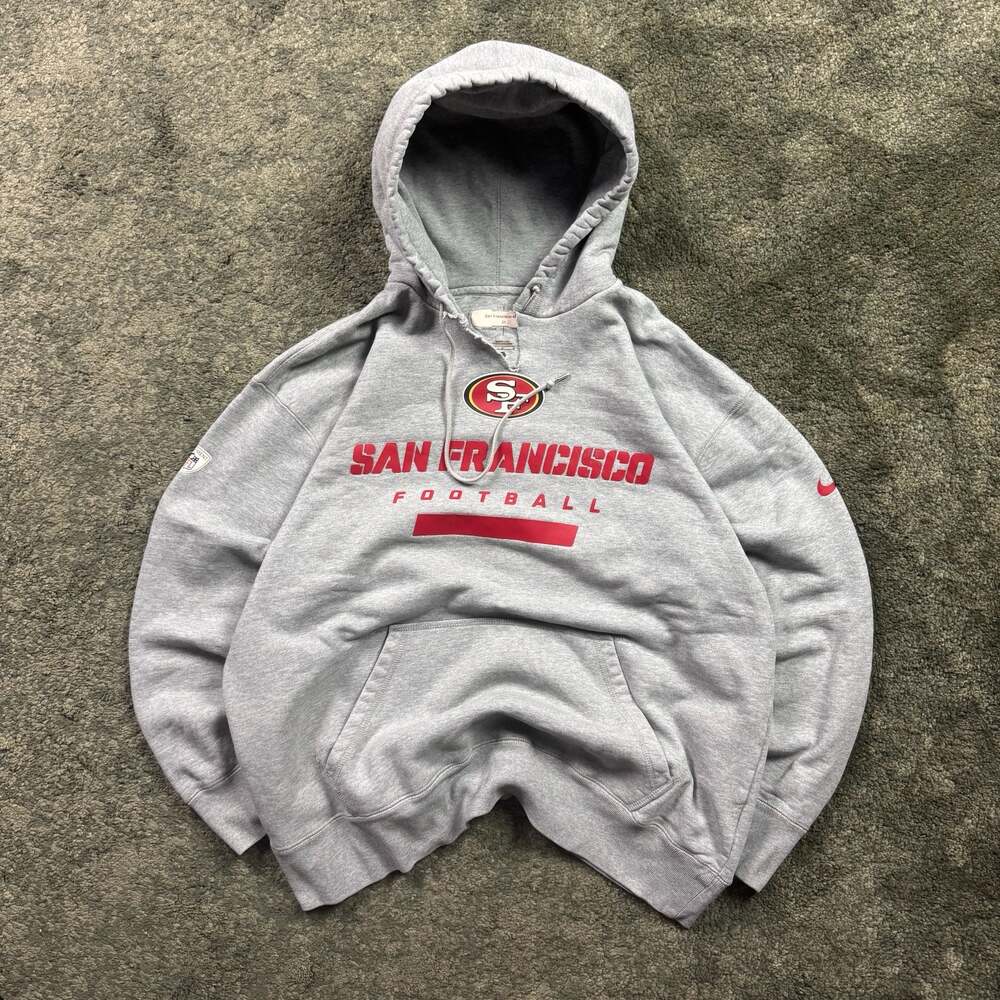 San Francisco 49ers Nike Grey Football Graphic Pullover Hoodie